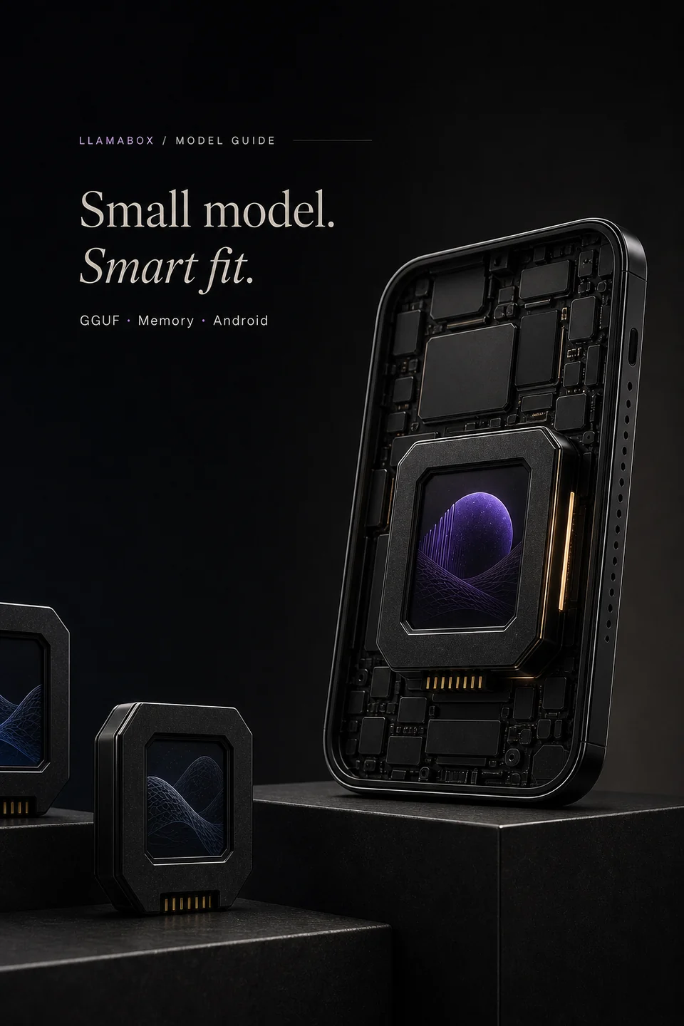 A compact model module fits into the internal architecture of an Android phone.
