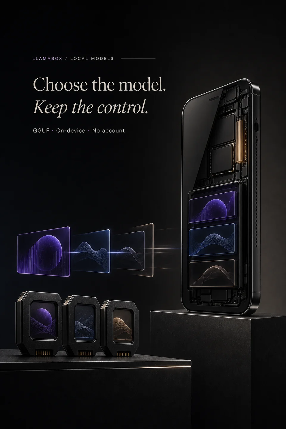 Compact model modules align with the internal layers of an Android phone.