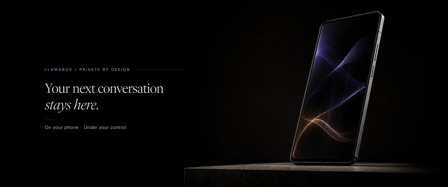 A single Android phone rests in darkness with an abstract conversation form contained on its screen.