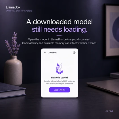 A downloaded model still needs loading. — visual guide page 2