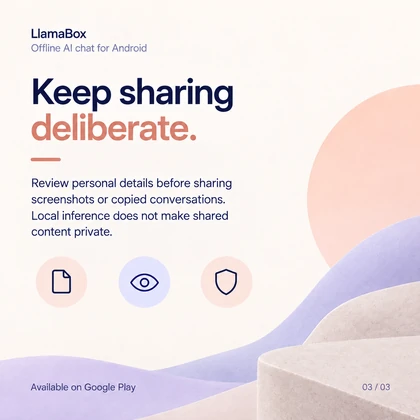 Keep sharing deliberate. — visual guide page 3