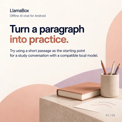Turn a paragraph into practice. — visual guide page 1