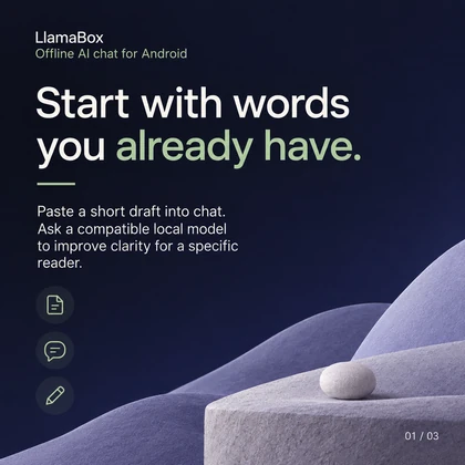 Start with words you already have. — visual guide page 1