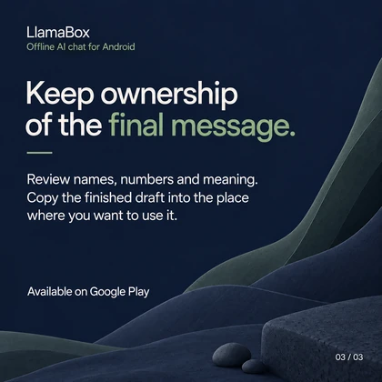 Keep ownership of the final message. — visual guide page 3