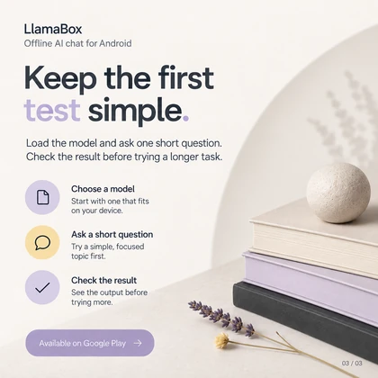 Keep the first test simple. — visual guide page 3